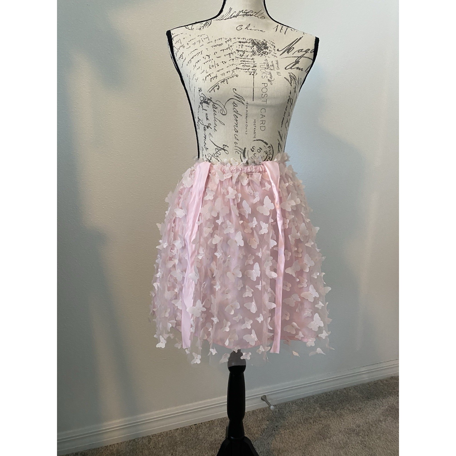 Wild + Rae Butterfly & Ribbons Layered Pink Tutu Sz 5t Girls